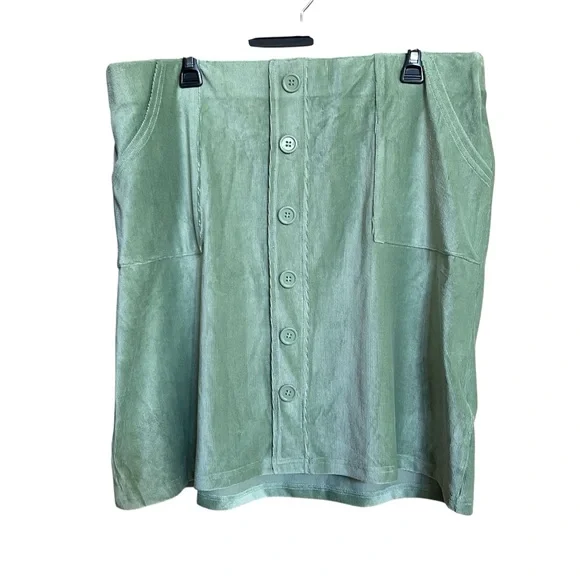 Lularoe Addie Corduroy Skirt NWT - Pistachio Green XL - Picture 1 of 6